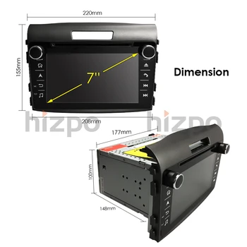 

Hizpo Car Multimedia player automotivo GPS Autoradio 2 Din For Honda CRV CR-V 2012-2016 car dvd player dab+ 4G SD Map USB SWC BT