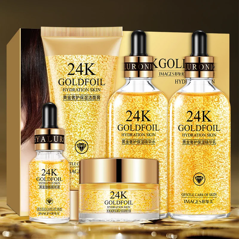 

Image Beauty 24K Gold Essence Set Moisturizing Water Moisturizing Tender Body 24K Gold Skin Care Product Set Wholesale