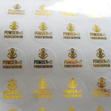 Логотип на заказ дизайн металлик серебро/золото/черный/красный/фиолетовый/синий/Роза фольга печать на прозрачной ПВХ-наклейка
