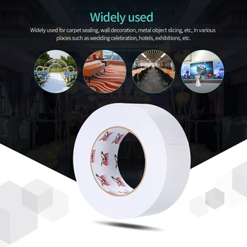 

New 1 Roll 10/15/50mm*25m Waterproof Self-adhesive Carpet Tape Double Sided Cloth Carpet Tape Multi-purpose Rug Tape for Area Ru