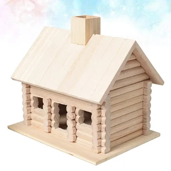 

1 Pc Bird Nest Classic Hut Style Durable Thicken Wood Birds House Birds Sleeping Accessories Desktop Nest for Outdoor Birds