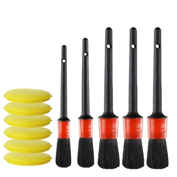 

5pc Detailing Brush Car Wash Brush for Washing Car Interior Cleaning Wheel Gap Rims Dashboard Air Vent Trim Detailing Clean Tool