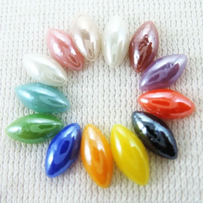 9*18/7*14/6*12-3*6MM Gemischte Farben Gewölbtem Flatback Halbe Glas Keramik Marquise shiny Cabochon für DIY telefon Schmuck Machen Handwerk – Detail 16