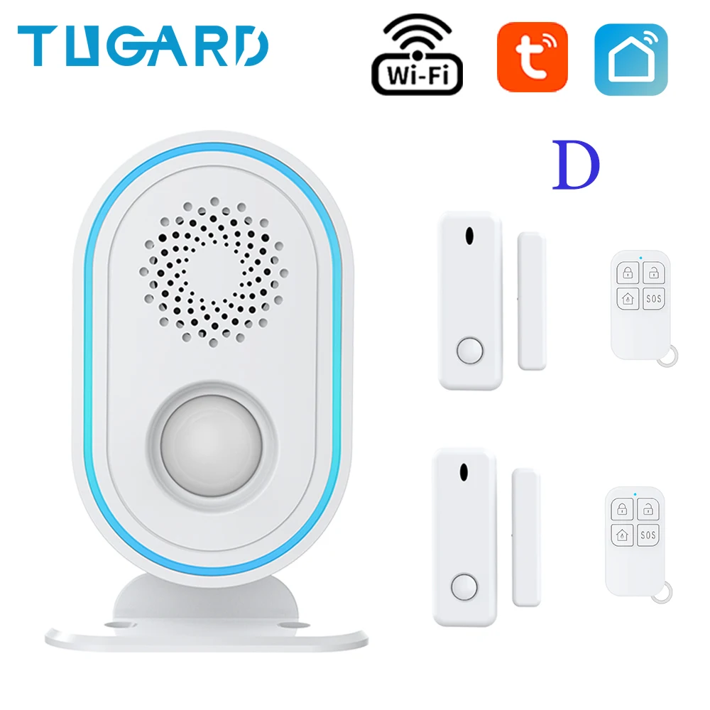 door phone TUGARD P31 Wireless Tuya Smart Greeting Doorbell Alarm System With Door Sensor Siren Apps Control Home Security Burglar Kit wireless door intercom Door Intercom Systems