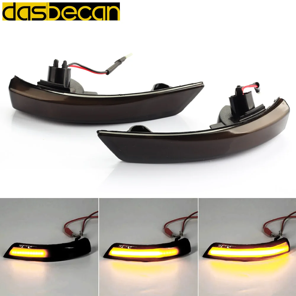 

Dasbecan Dynamic LED Side Rearview Mirror Car Turn Signal Light for Ford Focus 2 3 MK2 MK3 Mondeo MK4 Indicator Blinker Lamp
