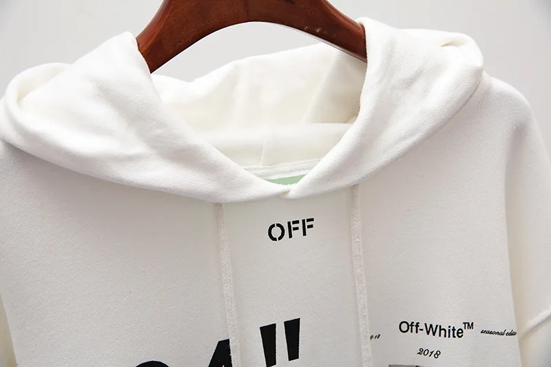 Топ off-white Ow qualified 04 с капюшоном Мужские Женские Парные толстовки повседневные спортивные