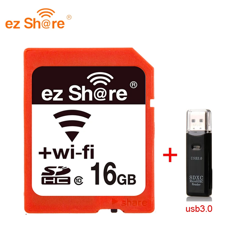 16 ГБ Новинка оригинальная реальная емкость Ez Share Wifi Sd карта памяти кард-ридер 32G 64G 128G C10 для камеры - Емкость: 16 ГБ