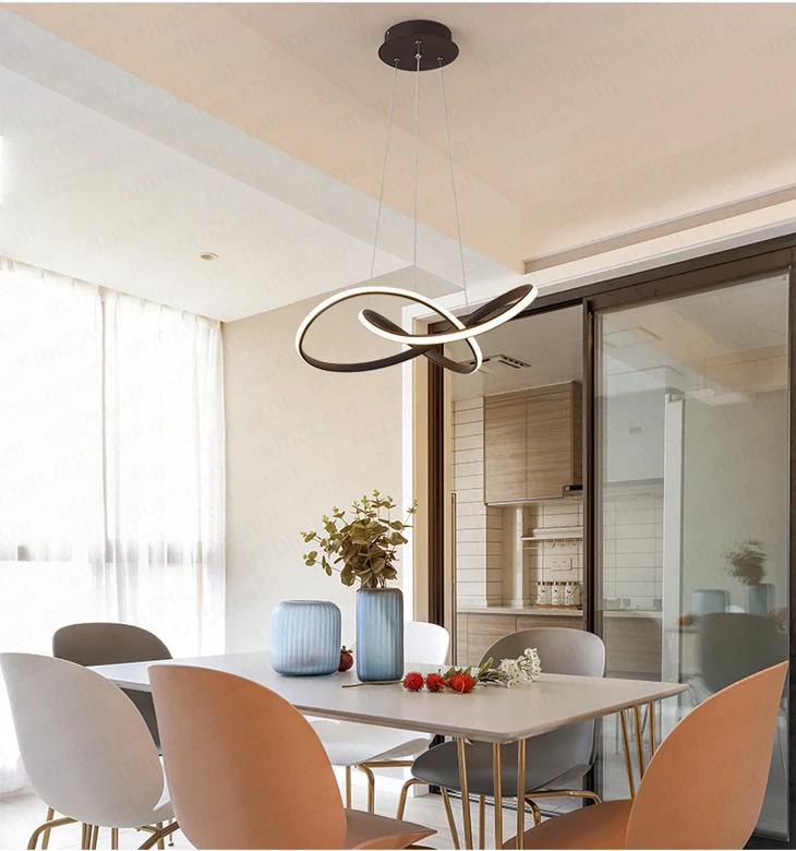 Nordic pendant lamp art restaurant light bar creative personality postmodern minimalist style living room bedroom lamps