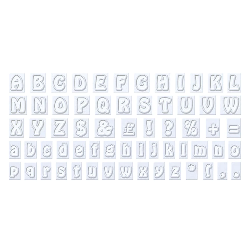 

64Pcs/Set Plastic Cookies Fondant Cutter Alphabet Letters Baking Tool Decor Hogard