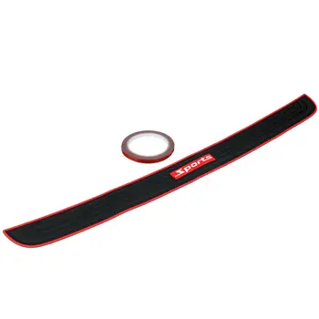 

Pad Door Sill Strip Cover Rubber Black & Red 1pcs 90cm Universal Rear Sill
