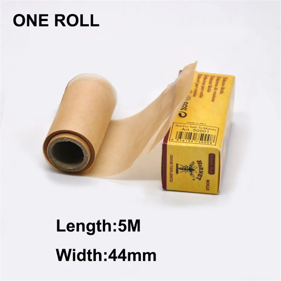 one roll 5 Метель/рулон 44 мм сигареты Натуральные Нерафинированные рулонные бумаги для сигаретных трубок ручной работы - Цвет: one roll