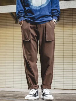 

Madden Tooling Japanese-Style Retro Multi-Pockets Loose Straight Casual Pants Summer Thin Ami Khaki Pants Men's Fashion