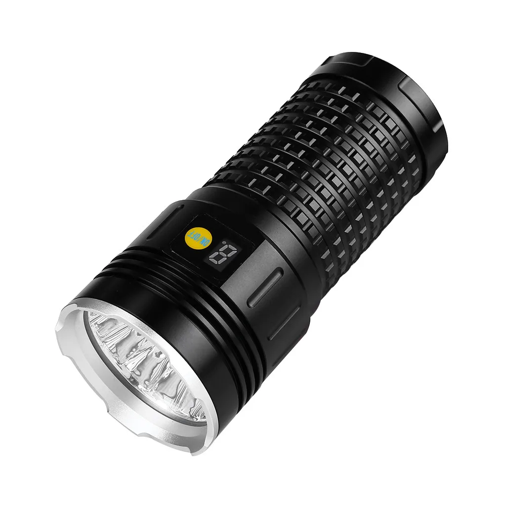White Xml T6 X 18 Led охотничий фонарь 4x18650, фонарь на батарейках, яркий охотничий фонарь, Аксессуары для велосипеда, автомобильные аксессуары - Color: White