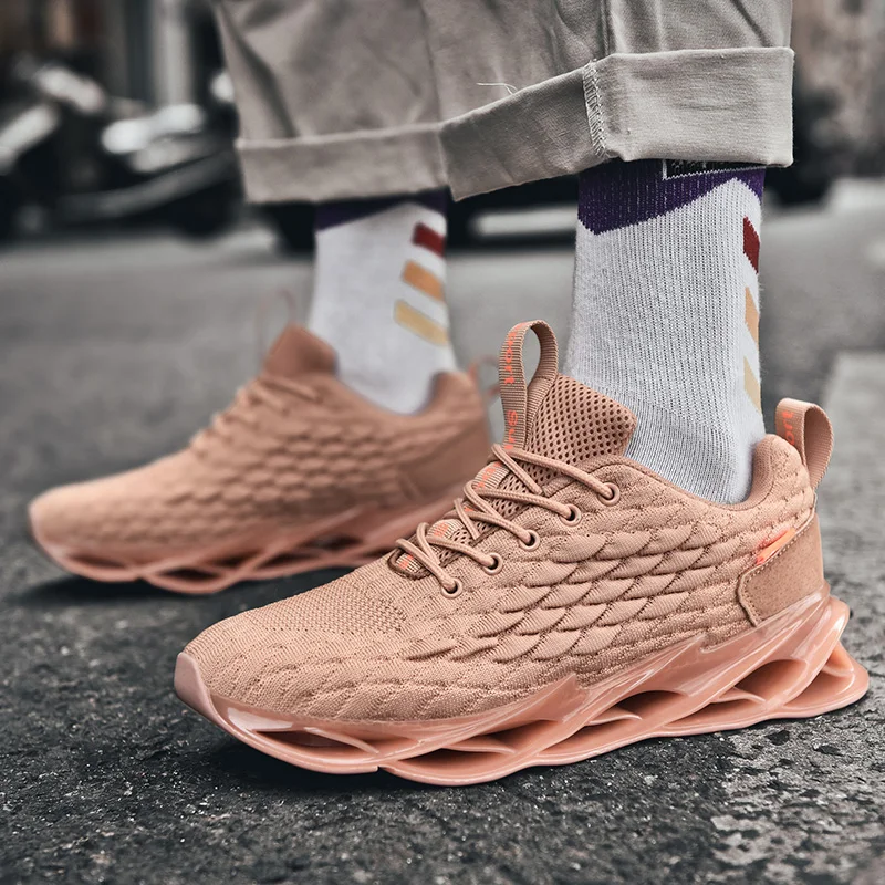 2019 New Blade Men Shark Sneakers Top Quality Cushioning Mesh Running Shoe For Men Outdoor Waking Shoe Athletic Jogging footwear