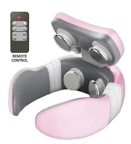 4D Magnetic Pulse Heated Electric Shoulder Neck Massager Far Infrared Heating Fatigue Pain Relief Cervical Massage
