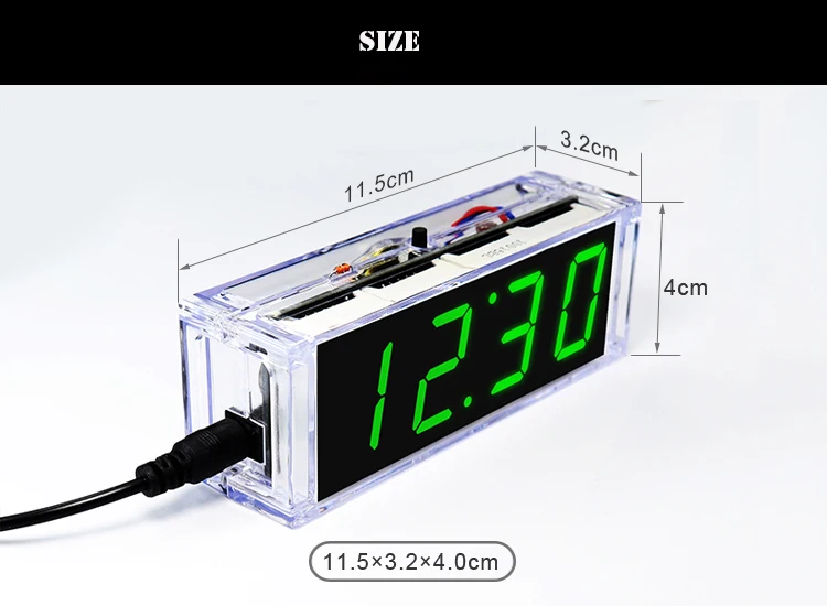 Электронные diy kit цифровые часы DIY делая набор 51 один чип с Чехол|electronic diy|diy kitelectronic
