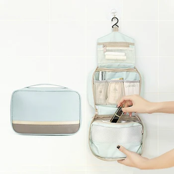 

Waterproof Cosmetics Bag Foldable Makeup Wash Organizer Travel Hanging Lipstick Lotion Storage Towel Soap Pocket Kit Accessories