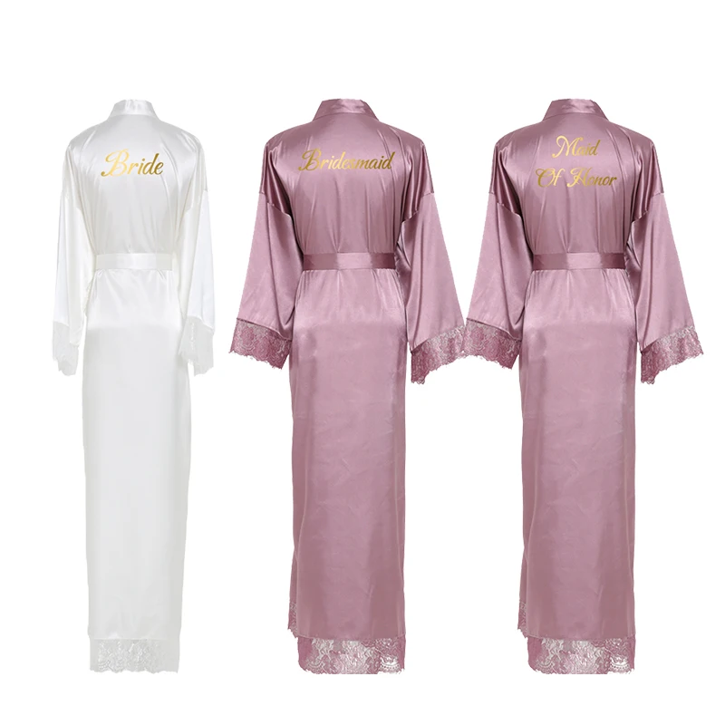 long bridesmaid robe