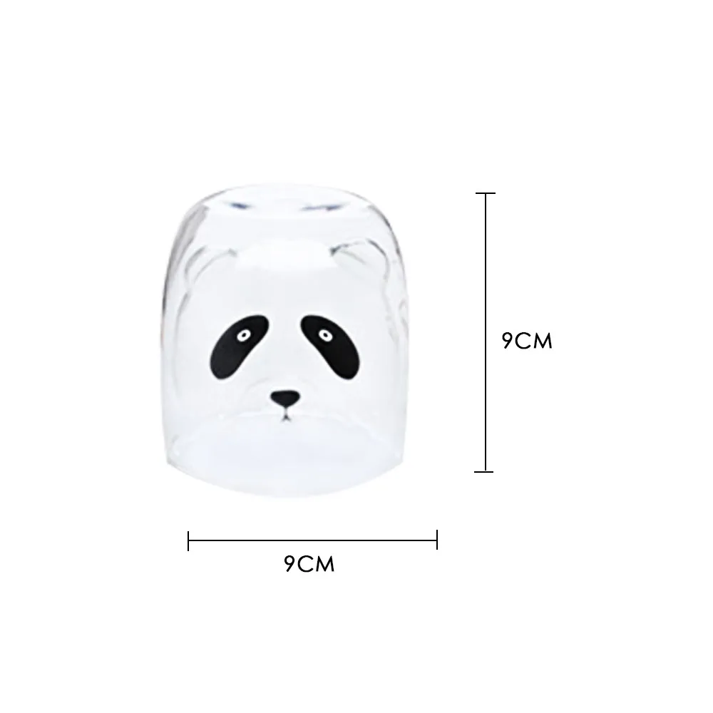 Креативная прозрачная двойная боросиликатная стеклянная мультяшная панда утка кофейная чашка Молочный Сок Милая чашка кошка коготь чашка# YL10