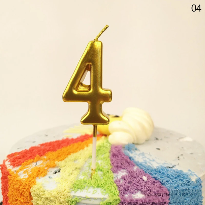 Золотая фигура свечи для украшения торта на день рождения безопасный пламя кекс топпер свечи Annivesary вечерние украшения