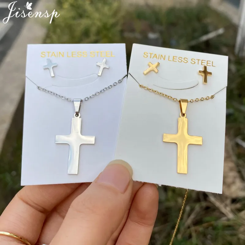 Vintage Gothic Double Sided Cross Necklaces Pendants Cool Street