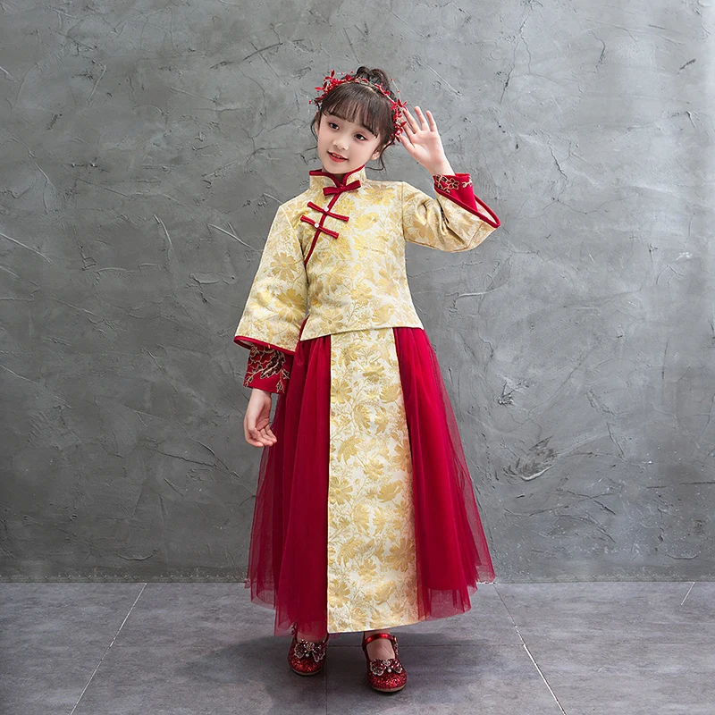de casamento, vestidos formais para meninas, vestido chinês de ano novo