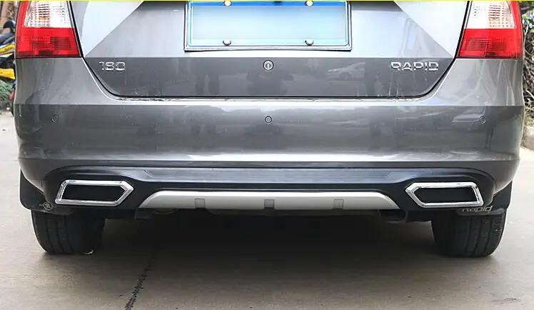 Для SKODA Rapid Body kit спойлер 2013 2017 для ABS задний передний бампер диффузор защитные