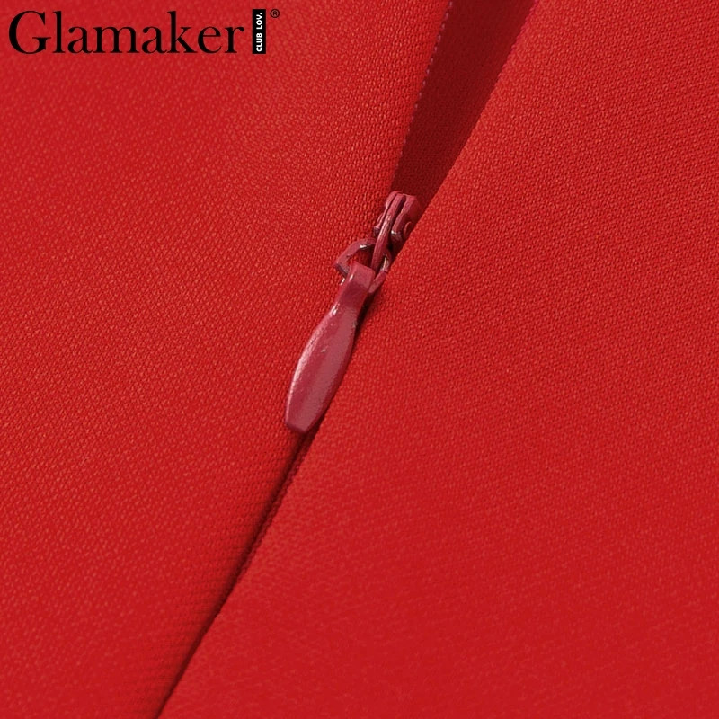 Glamaker, длинное, расклешенное, красное, осеннее платье, женское, элегантное, женское, Мини Короткое платье, вечерние, для ночного клуба, сексуальное, облегающее, зимнее платье