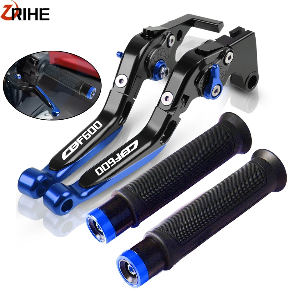 Motorcycle CNC Adjustable Extendable Brake Clutch Levers Handlebar End Grips Moto Accessories For Honda CBF600 CBF 600 2010-2013 |