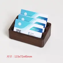  Business Office Supplies Walnut wood Business Card Case Business Card Base Desktop Card Storage Box business card holder 