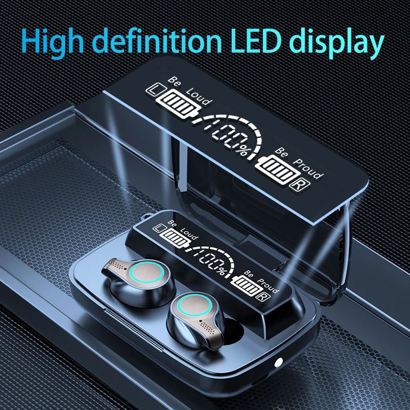 Bluetooth Earphones TWS 5 1 Wireless Headphones Fingerprint Touch Headset Waterproof HIFI Stereo Earbuds For Sports Headphones