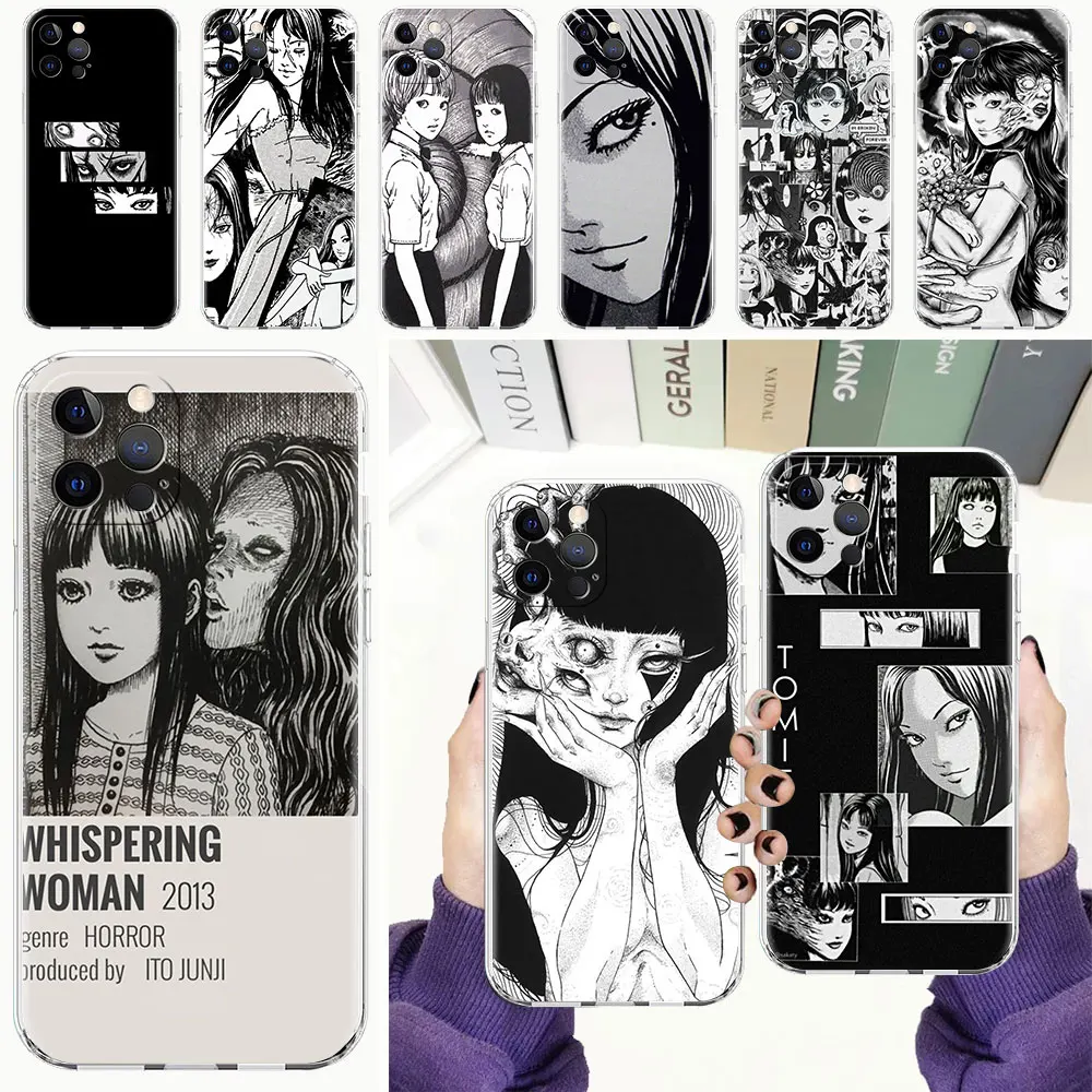 Junji Tomie Tees Transparent Case For Apple iPhone 11 12 Pro Max 7 8 Plus XR SE 2020 X 6 6S 5S Soft Phone Cover Funda|Phone Case & Covers| - AliExpress