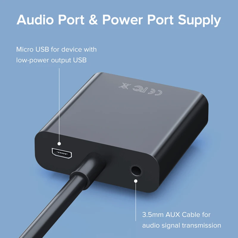 SUPTEC адаптер hdmi-vga конвертер 1080P HDMI цифровой аналоговый видео аудио кабель для ноутбука PS3 PS4 tv Box PC HD tv проектор