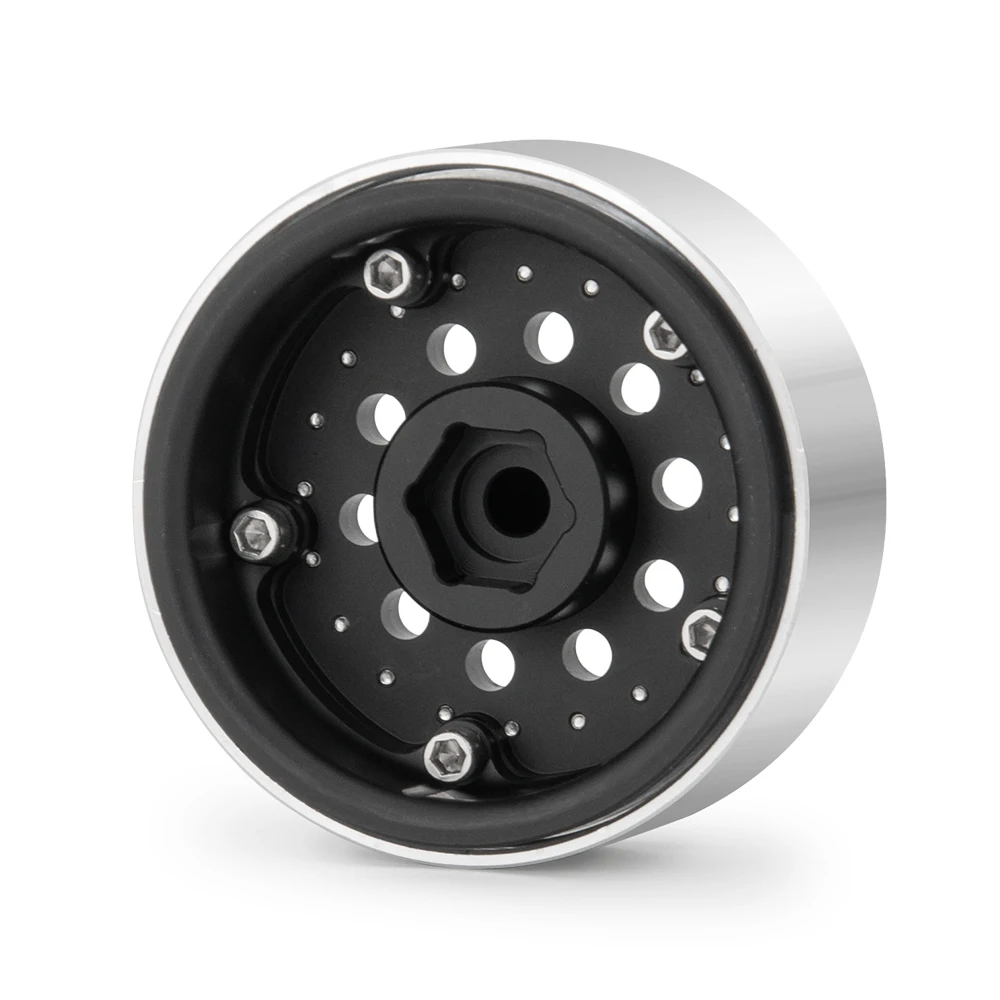 YEAHRUN Black1.9 ''металлические Beadlock колеса диски для 1/10 RC Гусеничный осевой SCX10 Traxxas TRX4