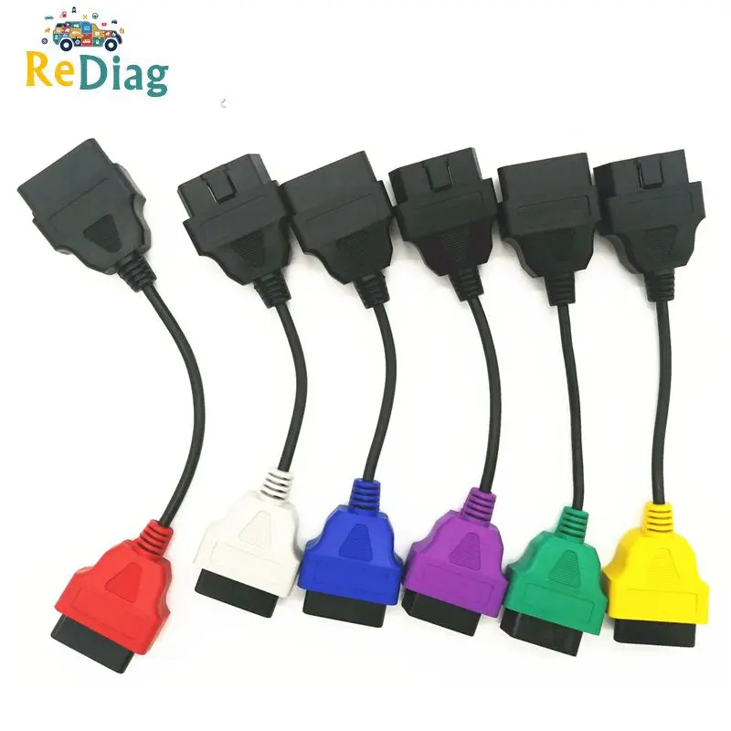 

High quality ECU Scan Cable for Fiat 6pcs OBD2 Connector Diagnostic Adapter Cable for FIAT