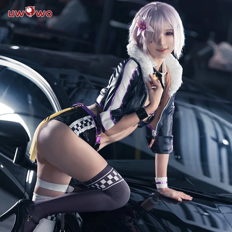 Ликвидация-UWOWO Fate Grand Order/FGO Mash/Matthew Kyrielite Racing VER. Косплей костюм сексуальное платье |