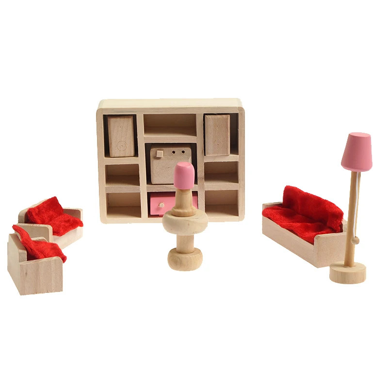 Montessri языковые материалы для спальни, копирующие игрушки, ролевые игры, подарочный набор для девочек, мини-спальня, ванная комната, кухня, гостиная