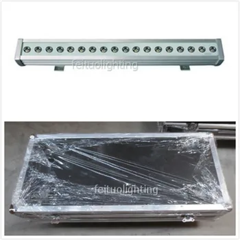 

E-6pcs with road case outdoor IP65 18*3w rgb 3in1 led wall washer bar light