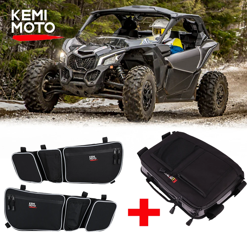 

UTV Side Storage Door Bag Knee Pad Overhead Storage Bag for Can Am Maverick X3 R Maverick X3 Max R 4x4 Turbo DPS 2017-2021
