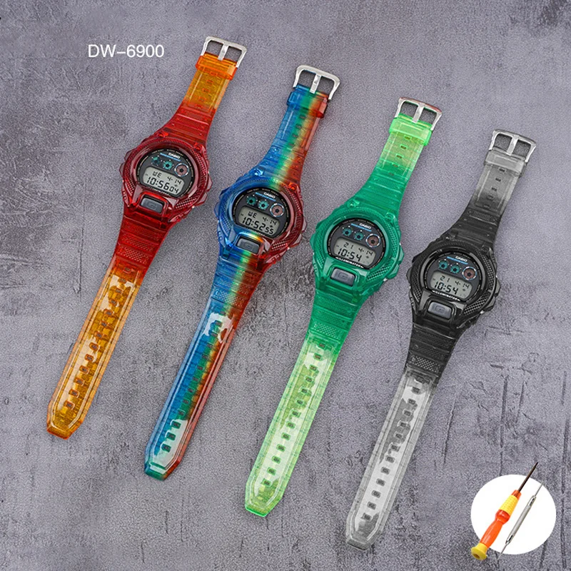 Силиконовый чехол для часов + ремешок Casio G-Shock DW-6900 DW6900 сменный резиновый
