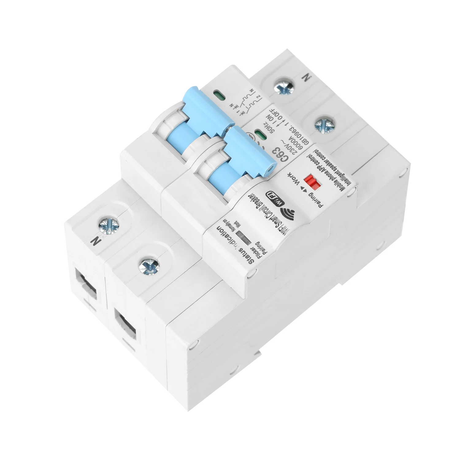 2P WiFi умный выключатель автоматический переключатель защита от перегрузки короткого замыкания с контролем энергии и функцией счетчика