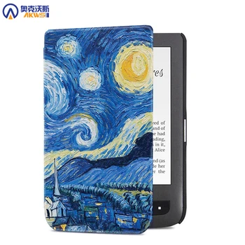 

Protective Shell for Pocketbook 614/624/626 Luxury PU Leather Cover Case E-reader Free Ship+Protective Film+Stylus
