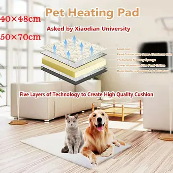 

Self Heating Thermal Pet Bed Cushion Heated Mat Dog Cat Washable Super Warm Rug