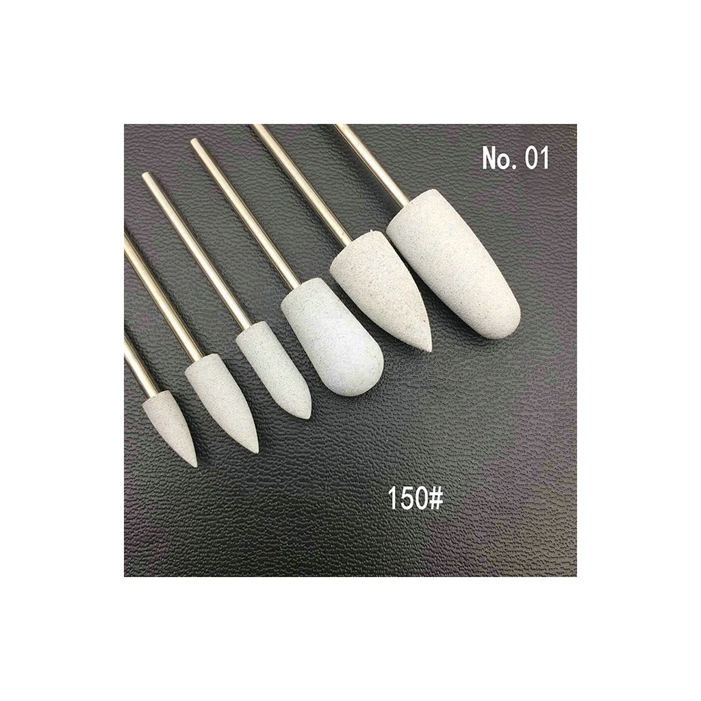 6pcs/set Rubber Silicon Nail Drill Milling Cutter for Manicure Bit Flexible Polisher Machine Electric Nail File Art Tools M7DB - Цвет: No.1
