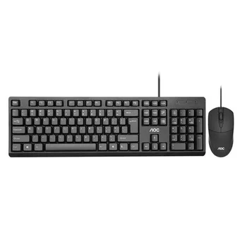 

AOC KM160 104Keys Wired Office/Home Keyboard-Mouse Set Convenient Portable For Computer PC