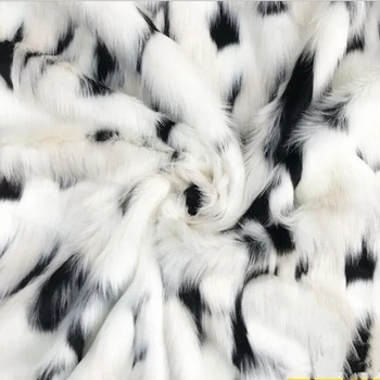 

Artificial Fur Cow Milk White Jacquard Plush Faux Fur Fabric For Coat Bag Shoes DIY Home Textile Clothes Toy Crafts Sewing