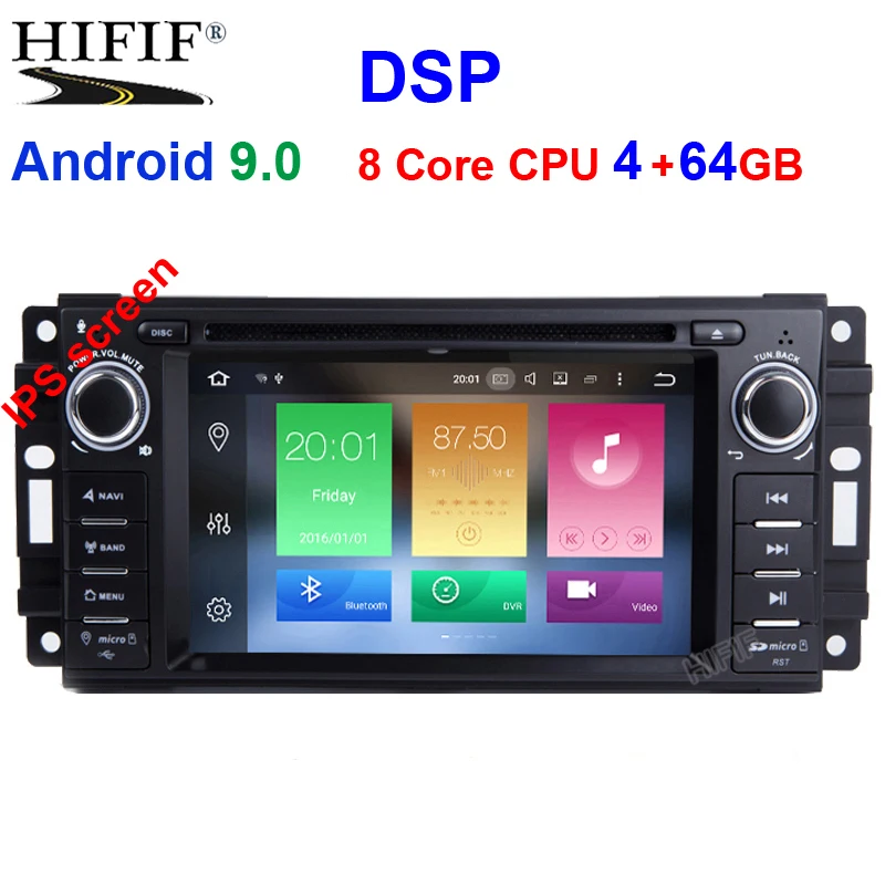 DSP 6 2 &quot8 ядер Android 9 0 OS специальный автомобильный DVD для Jeep Патриот 2009 2011 Chrysler 300C 2008