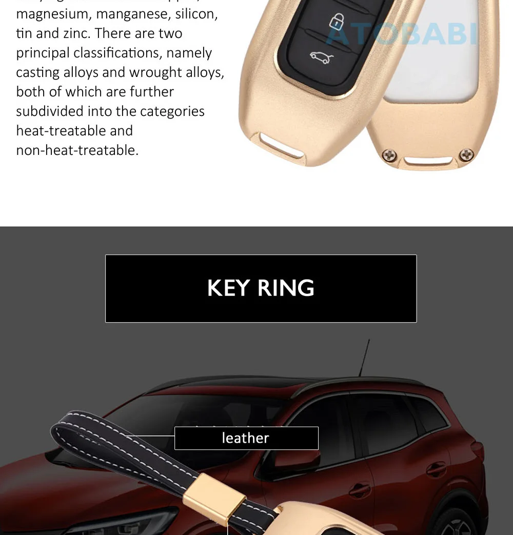 Алюминиевый сплав автомобильный чехол для ключей для Renault XP Megan Koleos Kadjar складной пульт дистанционного брелока Крышка Брелок протектор сумка авто аксессуары