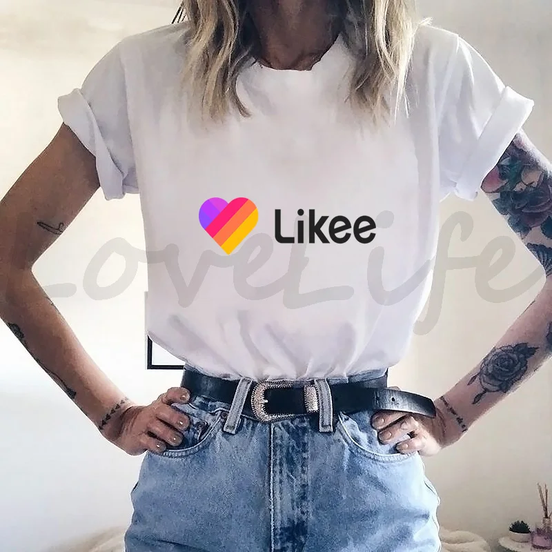 Fashion Likee T Shirt Kids Russia Style LIKEE Tees Oversized Streetwear Short Sleeve Women T Shirts for Boys Girls Children