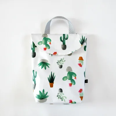cactus Модная влажная сухая сумка, тканевые подгузники, Влажные Сумки для хранения, детские сумки для подгузников, многофункциональные многоразовые принты, прогулочные сумки с ручками для плавания - Цвет: cactus